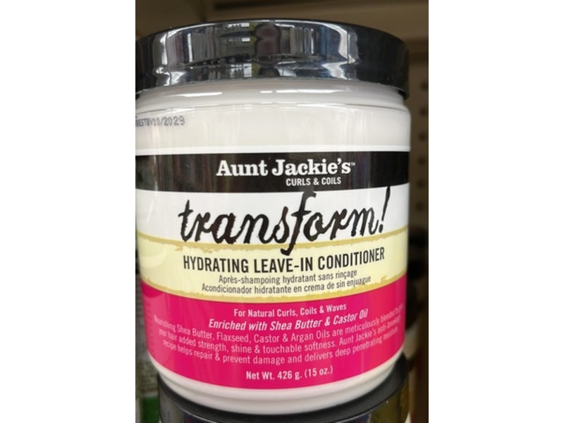 Aunt Jackie's Curls & Coils Transform Hydrating Leave-In Conditioner, 15 oz/426 g