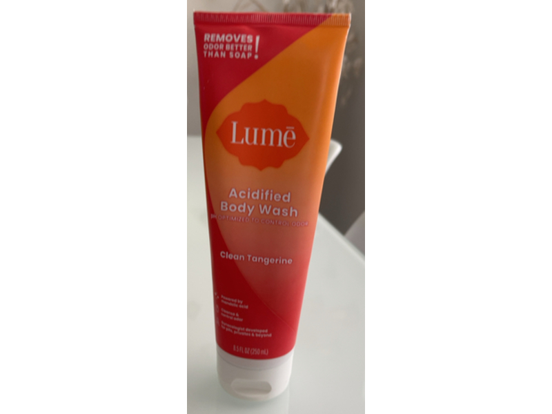 Lume Acidified Body Wash, Clean Tangerine, 8.5 fl oz/250 mL
