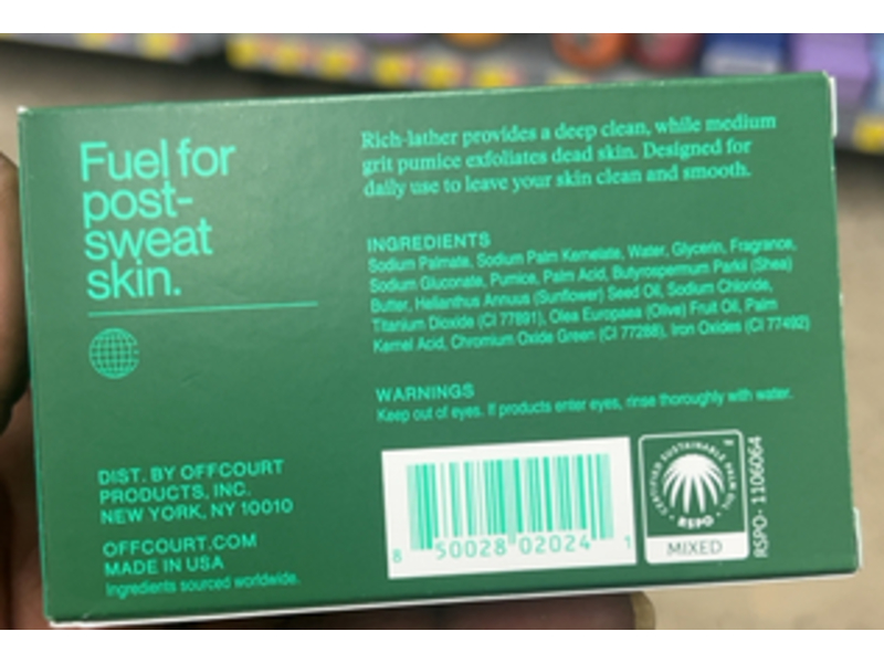 OffCourt Exfoliating Body Soap, Fig Leaves + White Musk, 5 oz