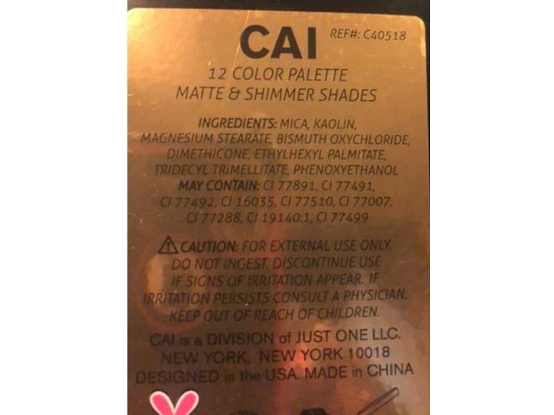 Cai Animal Print Eyeshadow Palette, Tan, 12 Shades