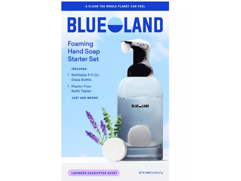 Blue Land Foaming Hand Soap Starter Set, Lavender Eucalyptus Scent, 0.3 oz/8.7 g