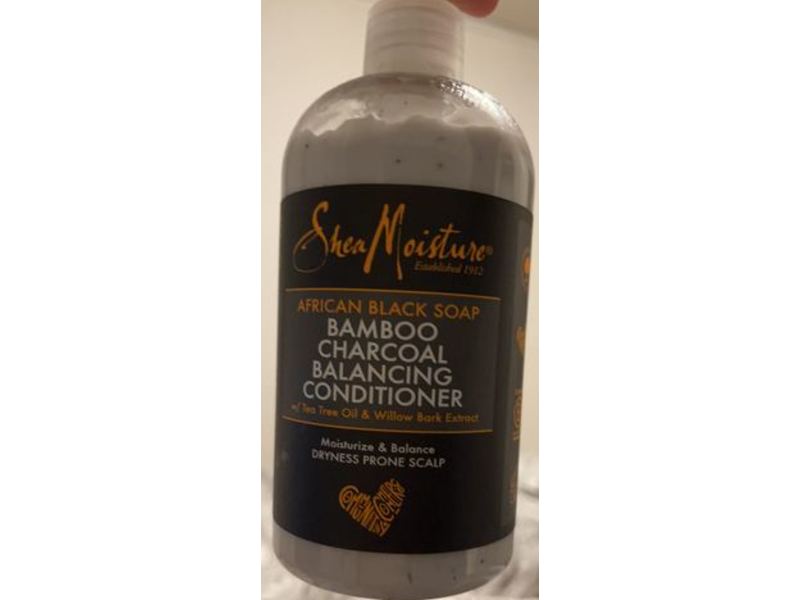 Shea Moisture African Black Soap Bamboo Charcoal Conditioner, 13 fl oz/384 mL