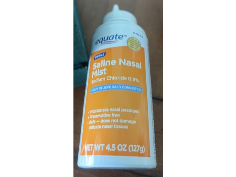 Equate Sterile Saline Nasal Mist, 4.5 oz/127 g