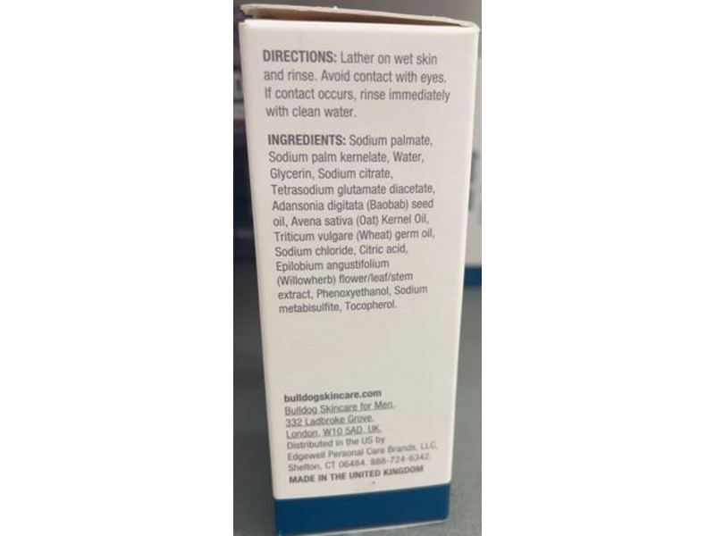 Bulldog Skincare For Men, Sensitive Bar Soap, Baobab, Oat, Willow Herb, 7 oz/200 g