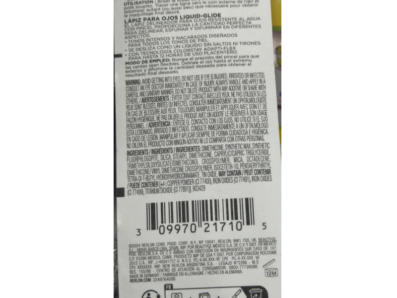 Relvon ColorStay Multiplayer Liquid-Glide Eye Pencil, 406 Queen of Hearts, 0.03 oz/0.9 g