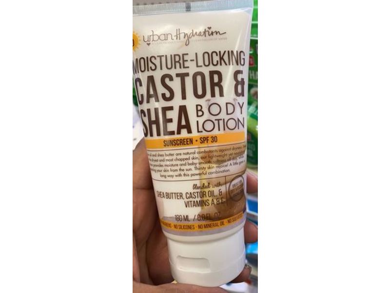 Urban Hydration Moisture-Locking Castor & Shea Body Lotion, SPF 30, 6 fl oz