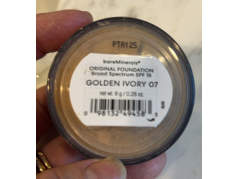 bareMinerals Original Foundation, SPF 15, Golden Ivory 07, 0.28 o/8 g