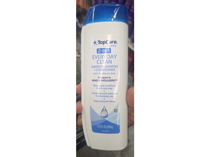 TopCare 2-In-1 Everyday Clean Dandruff Shampoo + Conditioner, 12.5 fl oz/370 mL