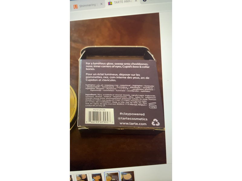 Tarte Amazonian Clay Shimmering Light, Champagne Glow, 0.14 oz/4.25 g