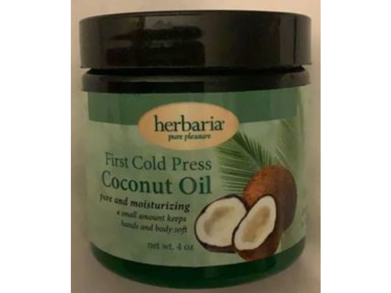 Herbaria First Cold Press Coconut Oil, 4 oz
