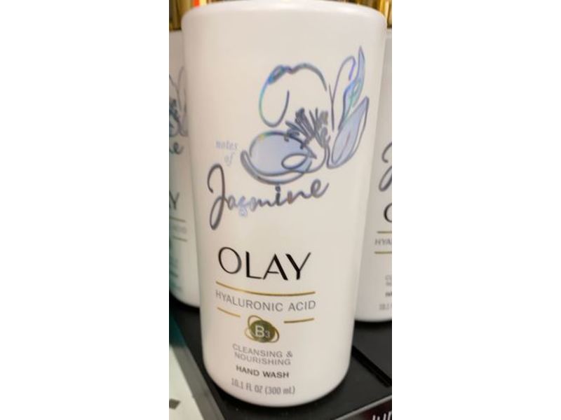 Olay Cleansing & Nourishing Hand Wash, Hyaluronic Acid, Notes Of Jasmine, 10.1 fl oz/300 mL