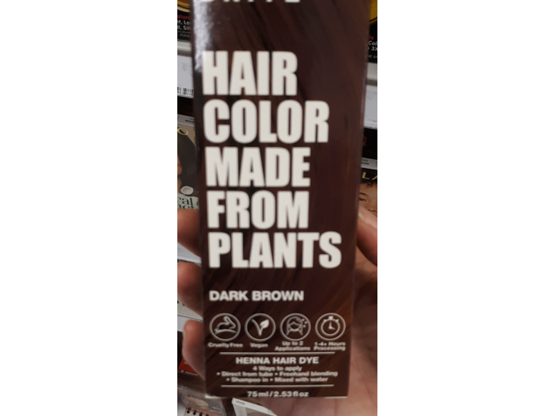 Brite Naturally Hair Color Made From Plants, Dark Brown, 2.53 fl oz/75 ml
