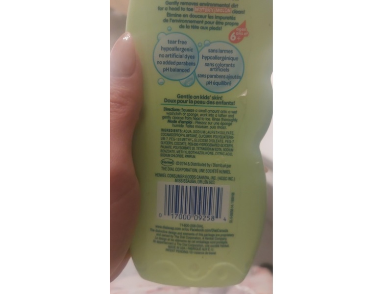 Dial Kids Body & Hair Wash, Watery Melon, 12 fl oz/355 mL