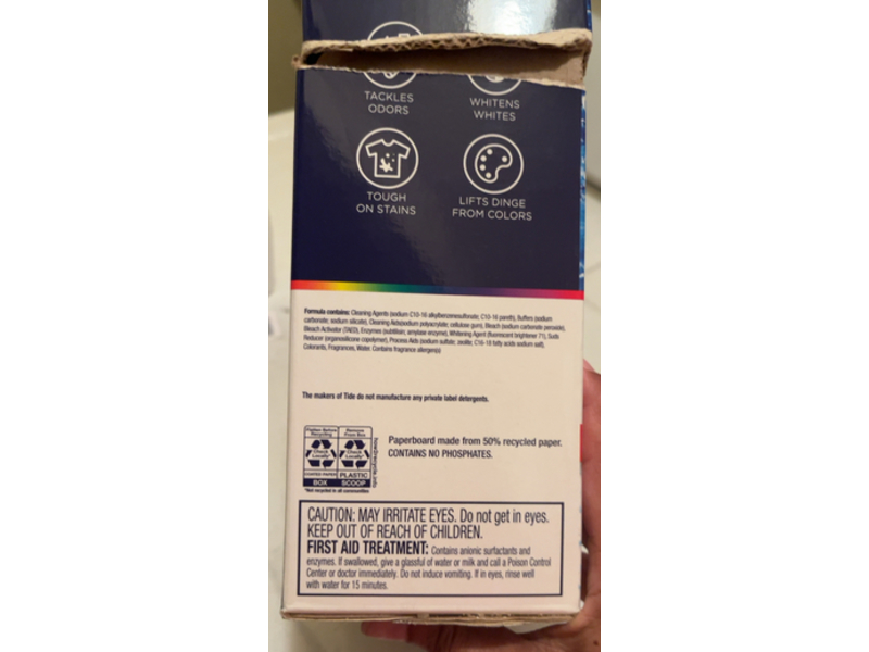 Tide Ultra Oxi Whitening Boost All in One Laundry Booster, 66 Loads, 57 oz/1.63 kg