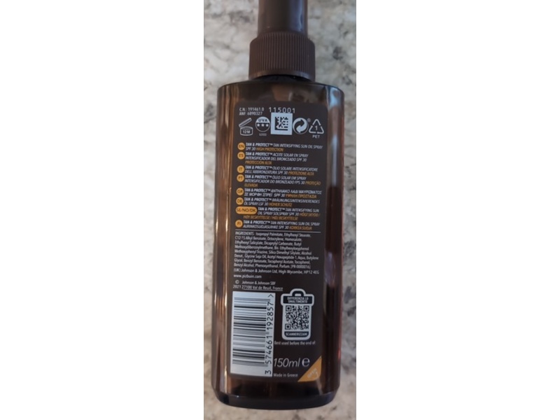 Piz Buin Tan & Protect Tan Intensifying Sun Oil Spray, SPF 30, 150 mL