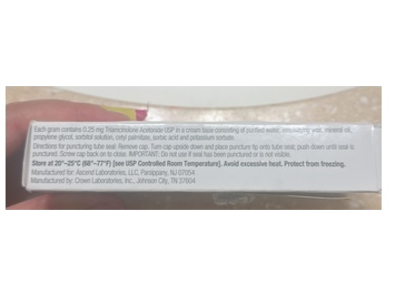 Triamcinolone Acetonide Cream 0.025%, 15 g, Ascend Laboratories (Rx)