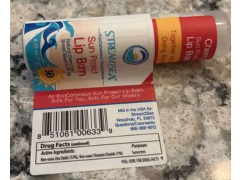 Stream 2 Sea Sun Protect Lip Balm, Cherry, 0.25 oz/7 g