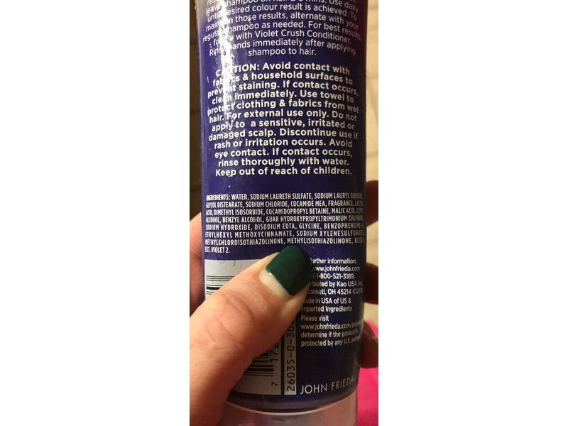 John Frieda Purple Shampoo, Violet Crush For Blondes, 8.3 fl oz/245 mL