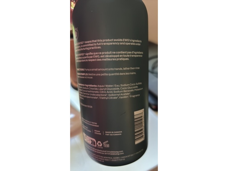 Attitude Hand Soap, Pine & Sage, 16 fl oz/473 mL