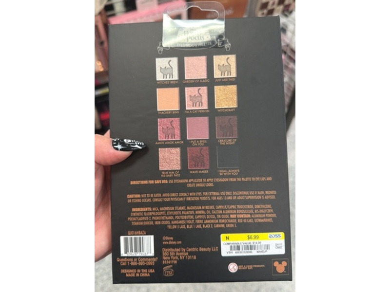 Disney Hocus Pocus Eyeshadow Palette, 0.74 oz/21 g