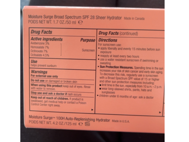 Clinique Moisture Surge Duo, Broad Spectrum SPF 28 & Sheer Hydrator, 1.7 fl oz/50 mL