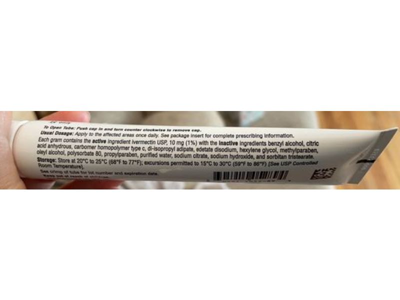 Ivermectin Cream 1% 45g Teva Pharmaceuticals USA (RX)