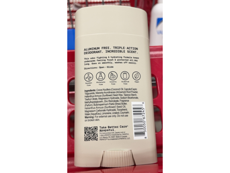 Papatui Deodorant, Sandalwood Suede, 2.6 oz/7.3 g