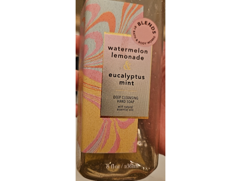 Bath & Body Works Deep Cleansing Hand Soap, Watermelon Lemonade & Eucalyptus Mint, 8 fl oz/236 mL