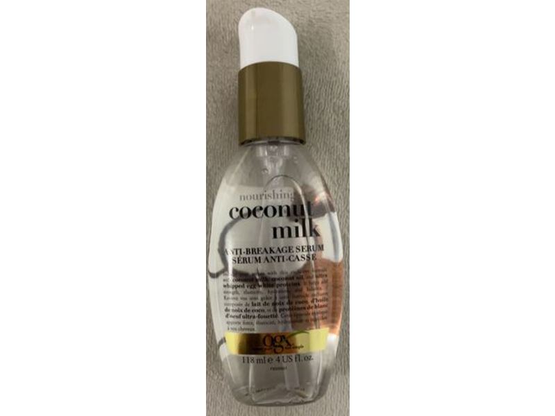 OGX Nourishing Coconut Milk Anti-Breakage Serum, 4 fl oz/118 mL
