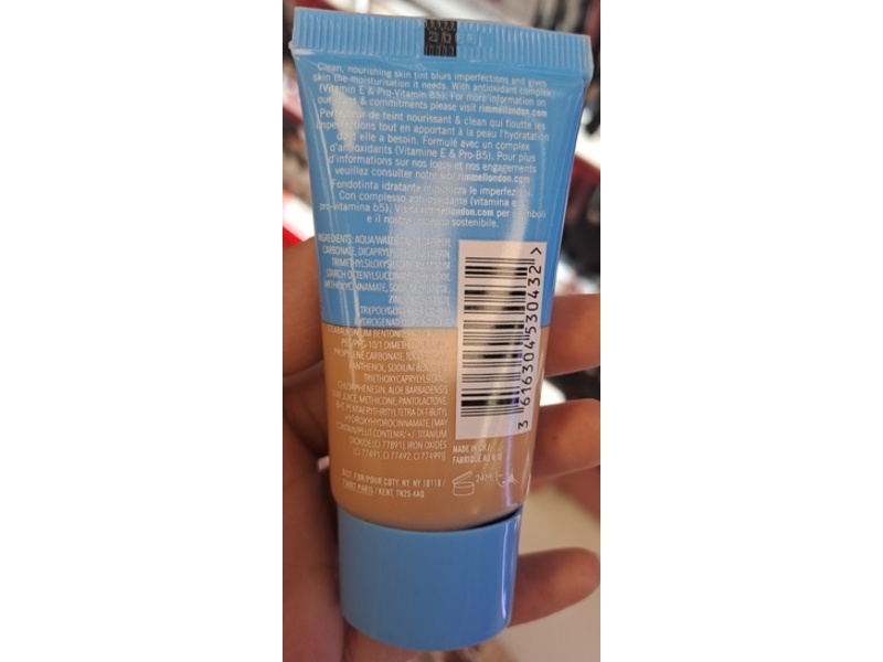 Rimmel London Kind & Free Skin Tint Foundation, 200 Soft Beige, 1 fl oz/30 mL