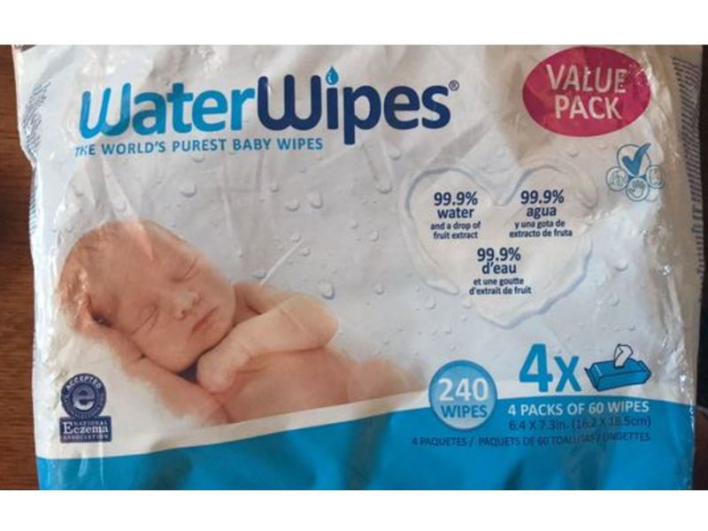 Waterwipes Baby Wipes, 240 Count, Pack Of 4
