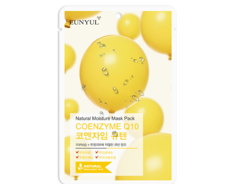 Eunyul Natural Moisture Mask Pack, Coenzyme Q10, 0.74 fl oz/22 mL