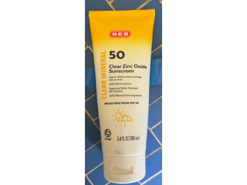 Heb Clear Mineral Zinc Oxide Sunscreen, SPF 50, 3.4 fl oz/100 mL