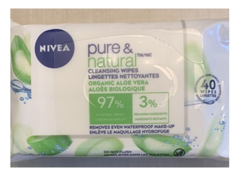 Nivea Pure & Natural Cleansing Wipes, 40 Count