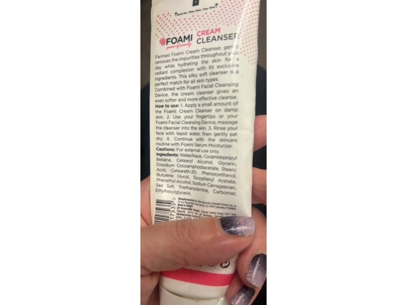Farmasi Foami Cream Cleanser, 3.4 fl oz/100 mL