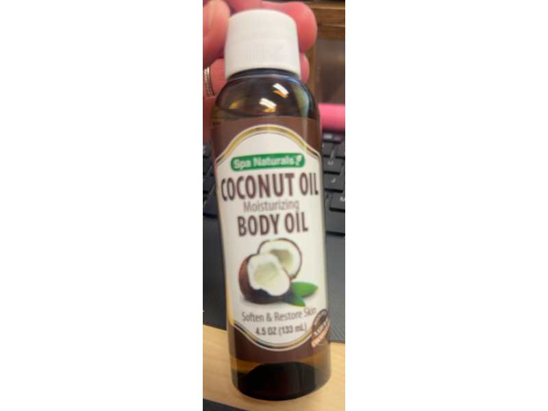 Spa Naturals Moisturizing Body Oil, Coconut Oil, 4.5 oz/133 mL