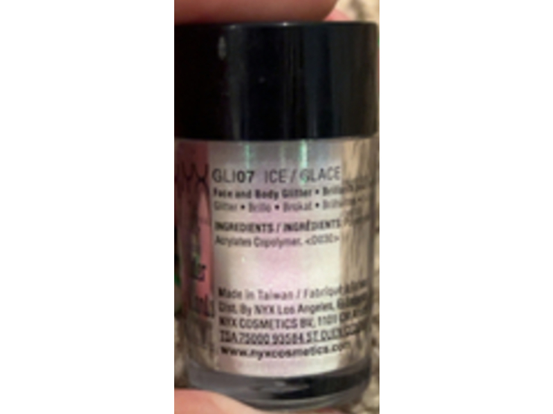 NYX Professional Makeup Face & Body Glitter Brillants, 07 Ice, 0.08 oz/2.5 g