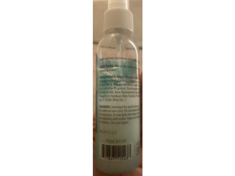 Groovi Beauty Sweet Shimmer Body Mist, Whipped Vanilla, 4.1 fl oz/120 mL