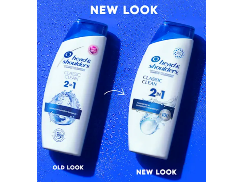Head & Shoulders 2 In 1 Dandruff Shampoo + Conditioner, Classic Clean, 12.5 fl oz/370 mL