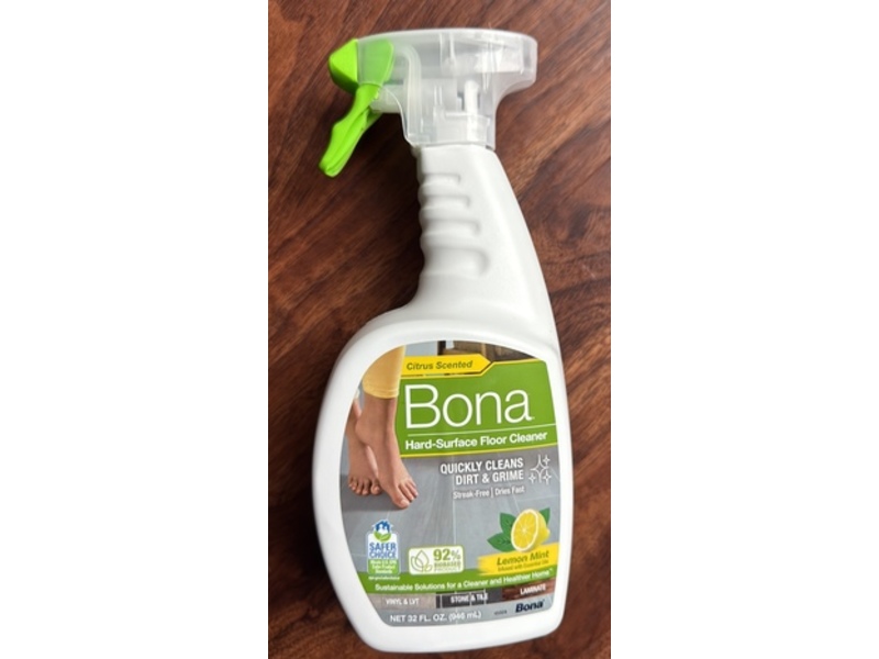 Bona Hard Surface Floor Cleaner, Lemon Mint, 32 fl oz/946 mL