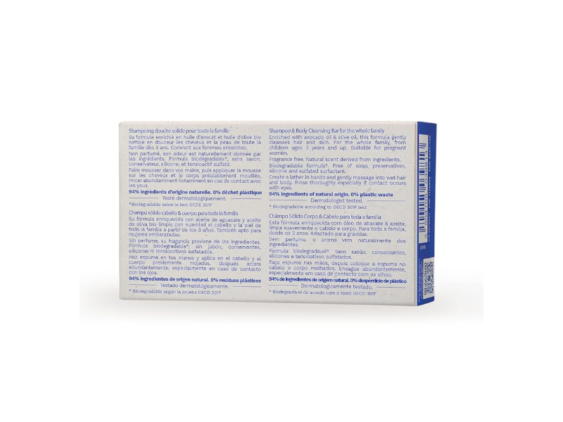 Mustela Solid Shampoo & Body Cleansing Bar, 2.64 oz/75 g