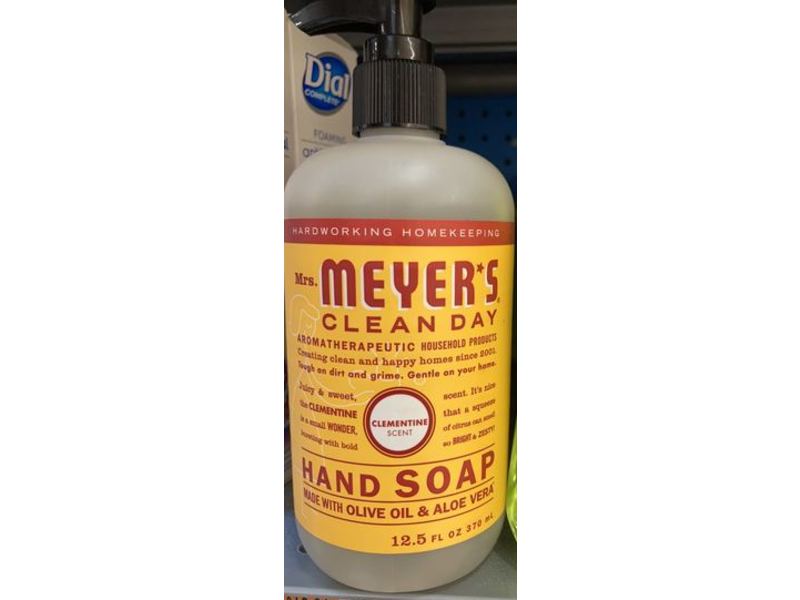 Mrs. Meyer's Clean Day Hand Soap, Clementine Scent, 12.5 fl oz/370 mL