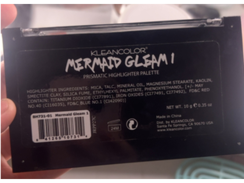 Kleancolor Prismatic Highlighter Palette, Mermaid Gleam 1, 0.35 oz/10 g