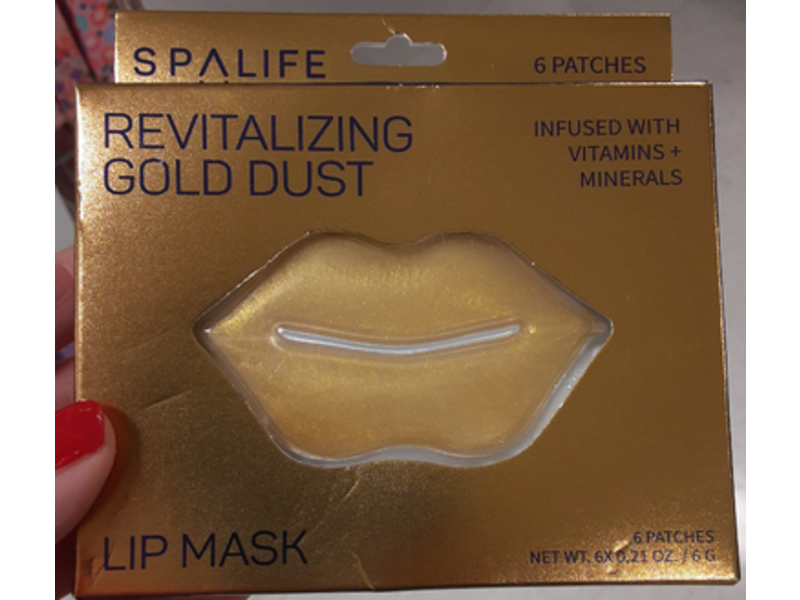 SpaLife Beauty Revitalizing Gold Dust Lip Mask, 0.21 oz/6 g