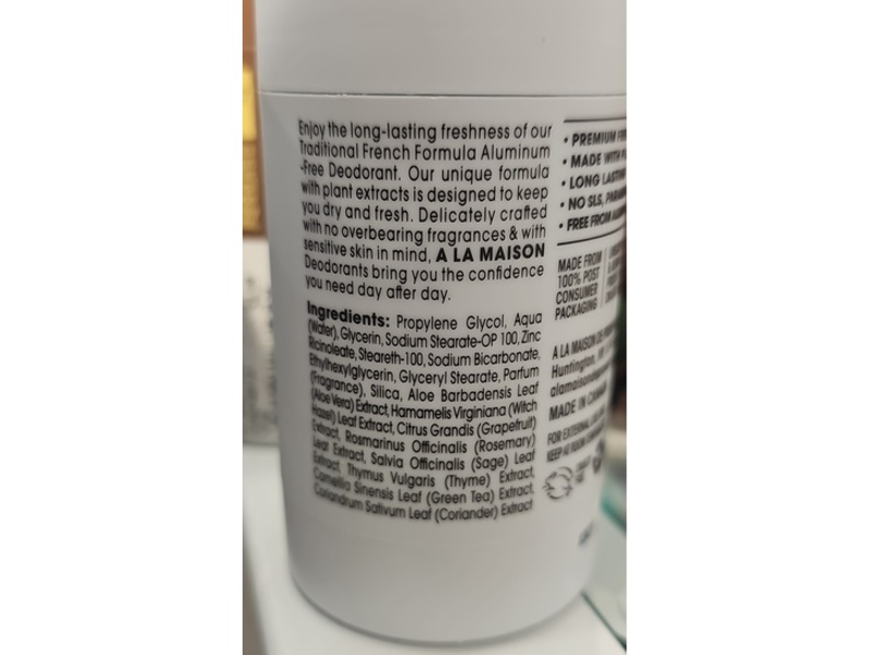 A La Maison De Provence Deodorant, Fresh Sea Salt, 2.4 oz/70 g