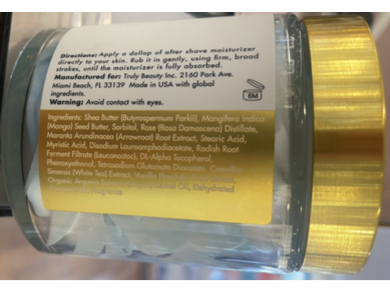 Truly Coco Cloud After Shave Moisturizer, Vanilla, Coconut Milk, Argan Oil, White Tea + Vitamin E Boost, 2 fl oz/60 mL