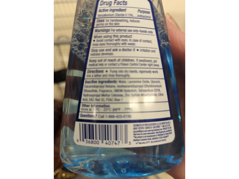TopCare Antibacterial Foaming Hand Soap, Spring Water, 7.5 fl oz/221 mL