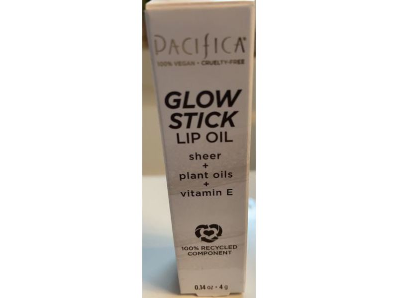 Pacifica Glow Stick Lip Oil, Sheer + Plant Oils + Vitamin E, 0.34 oz/4 g