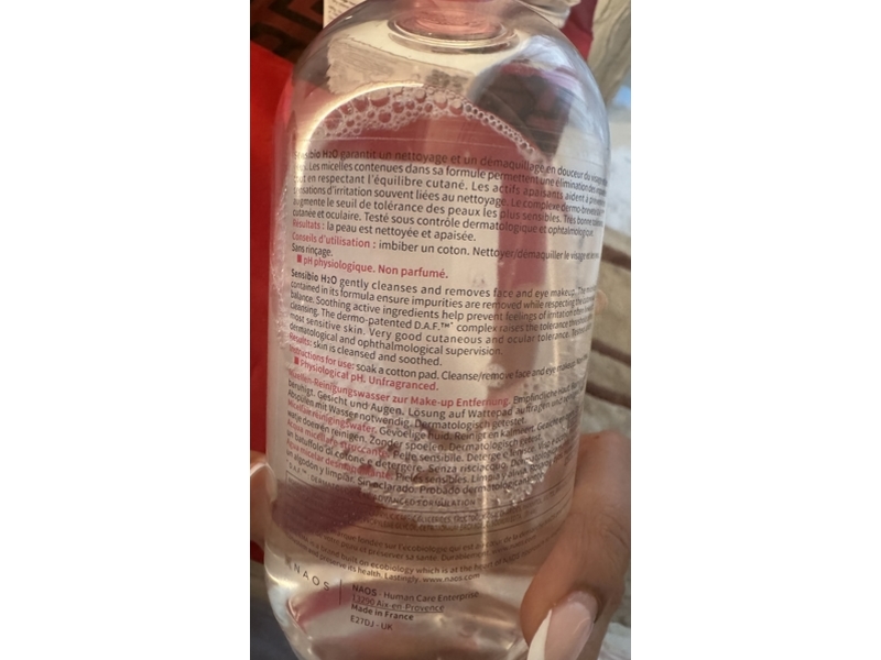 Bioderma Sensibio H2O Micellar Makeup Remover, 16.7 fl oz/500 mL