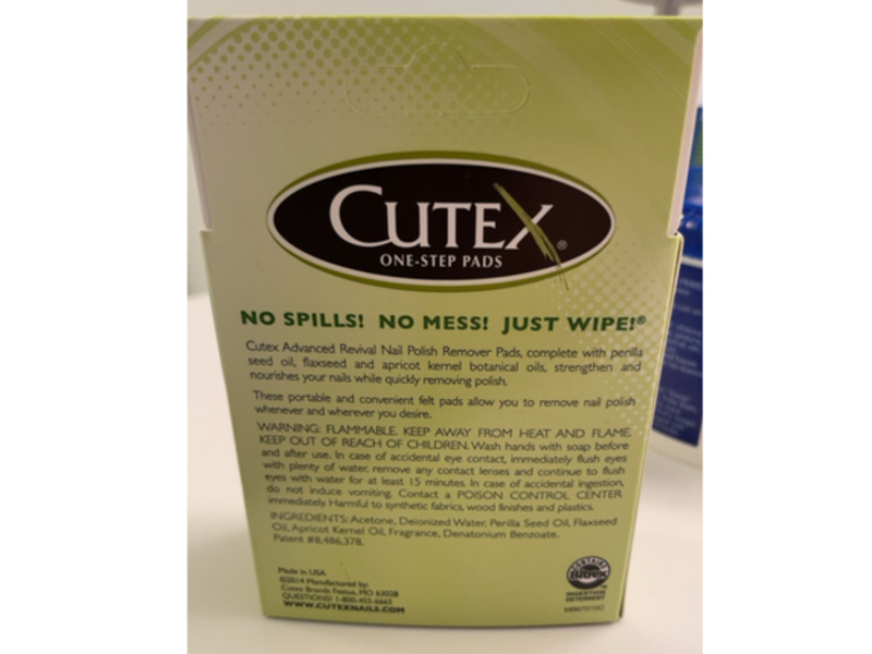 Cutex Advanced Revival Nail Polish Remover Pads, 10 Count